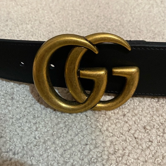 Authentic Gucci GG MARMONT WIDE BELT Size 110 - Picture 1 of 5